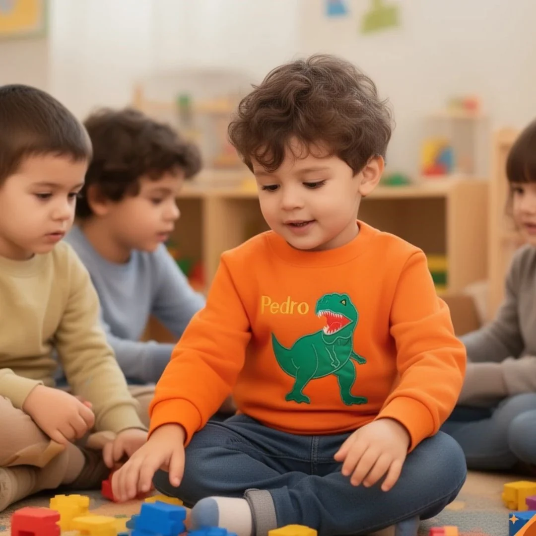 SWEATSHIRT CRIANÇA COM BORDADO "T-REX"